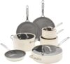 Generic Ceramic Non-Stick Cookware Set Green