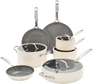 Generic Ceramic Non-Stick Cookware Set Green