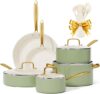 VONIKI Ceramic Non Stick Cookware Set With Utensils