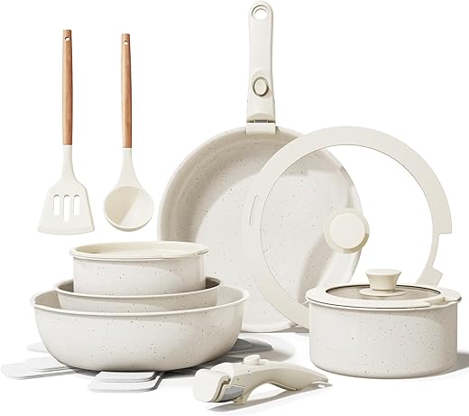 bazova Ceramic Nonstick 17-Piece Cookware Set