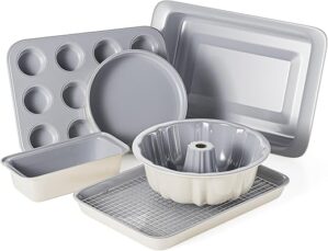 VONIKI Ceramic Nonstick Bakeware Set – 7 PCS