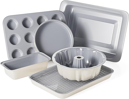 VONIKI Ceramic Nonstick Bakeware Set - 7 PCS