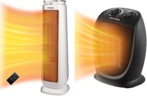 PELONIS Ceramic Tower Space Heater, 1500W, White