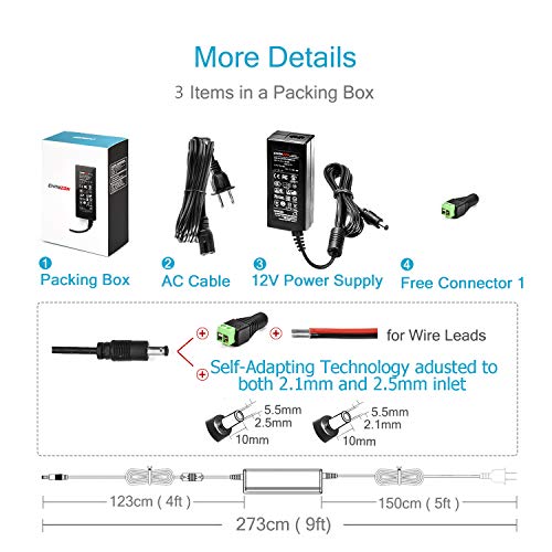 CHANZON 12V 5A LED Strip Power Supply - Image 5
