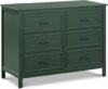 DaVinci Charlie 6-Drawer Double Dresser Forest Green