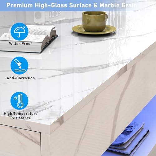 chartustriable 47-Inch LED Coffee Table With Drawers - Image 3