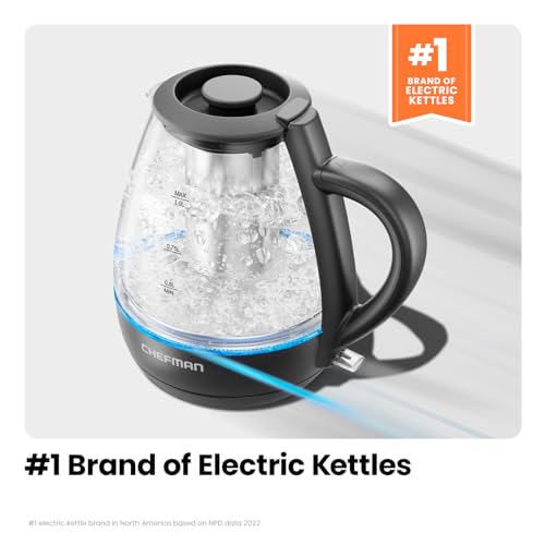 Chefman Electric Kettle With Tea Infuser, 1L - Image 4