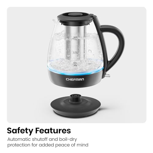 Chefman Electric Kettle With Tea Infuser, 1L - Image 5