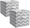 DII Chevron Gray Non Woven Storage Bin