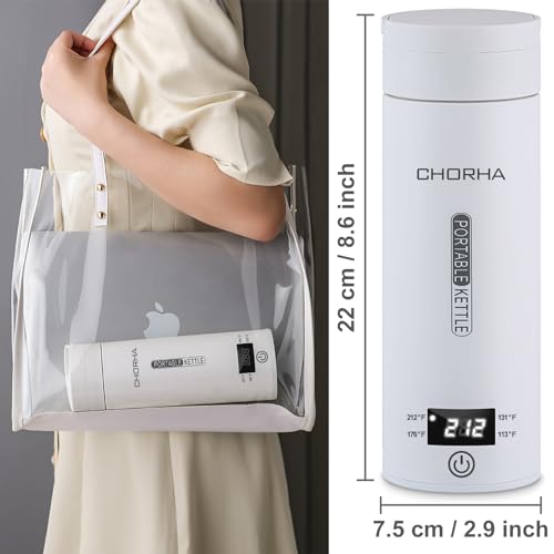 CHORHA Portable Electric Kettle, 500ML, Stainless Steel - Image 4