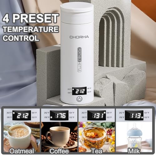CHORHA Portable Electric Kettle, 500ML, Stainless Steel - Image 2