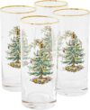 Spode Christmas Tree 15oz Highball Glasses Set