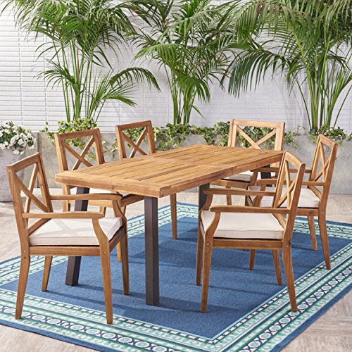 Christopher Knight Home Justin Outdoor 7 Piece Dining Set - Image 3