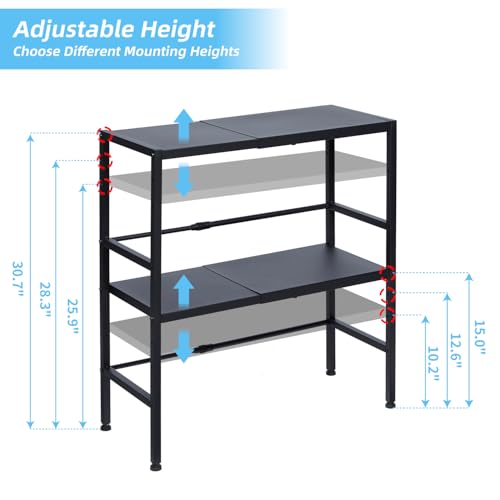 Cidaziya 2-Tier Expandable Metal Storage Shelves - Image 3