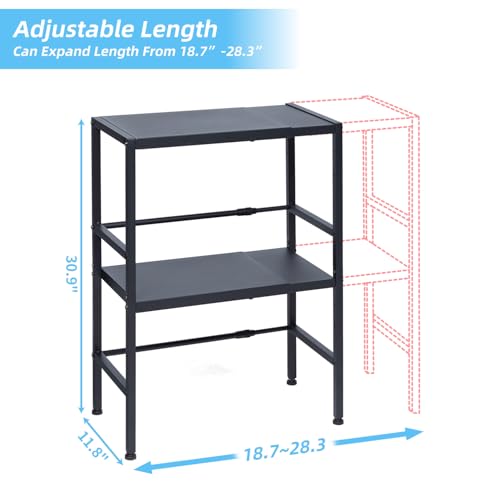 Cidaziya 2-Tier Expandable Metal Storage Shelves - Image 2