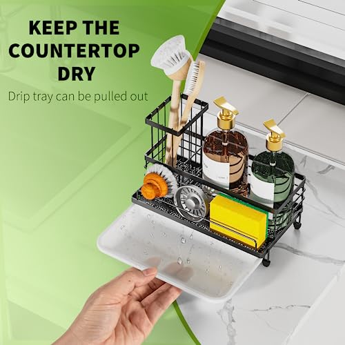 Cisily Kitchen Sink Caddy Organizer, Rustproof Non-Slip - Image 4