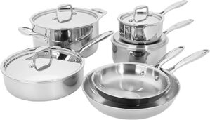 HENCKELS Clad Impulse 10-pc Stainless Steel Cookware