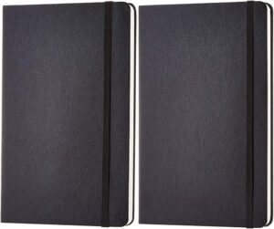 Amazon Basics Classic Grid & Lined Notebook, Hardcover