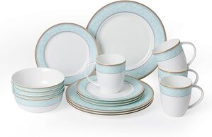 Wpslnwo Classic Relief Gilt Edged Porcelain Set