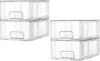 Vtopmart Clear Acrylic Stackable Storage Drawers