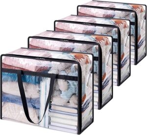 Lifewit Clear Clothes Storage Bags, 40L Plastic