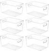 YIHONG Clear Pantry Organizer Bins, 6 Pack