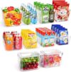 YKIOKE Clear Refrigerator Pantry Organizer Bins Set