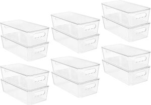 Vtopmart Clear Stackable Storage Bins With Lids