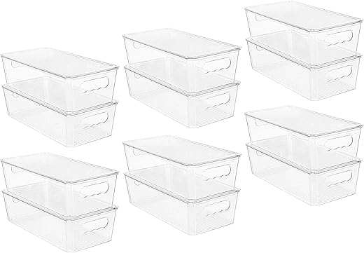 Vtopmart Clear Stackable Storage Bins With Lids