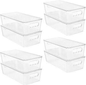 Vtopmart Clear Stackable Storage Bins With Lids