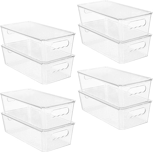 Vtopmart Clear Stackable Storage Bins With Lids
