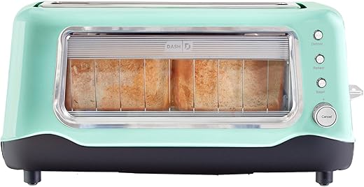DASH Clear View Toaster With 7 Browning Levels