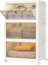 HOMIDEC Closet Organizers 70Qt Stackable Storage Bins