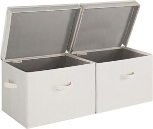 StorageWorks Closet Storage Bin With Lids, Fabric Bins