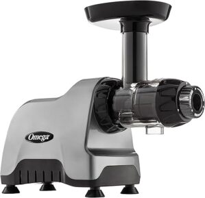 Omega CNC80S Cold Press Juicer, Silver