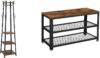 VASAGLE Coat Rack With Shelves & 3-Tier Shoe Bench (ULCR80X)