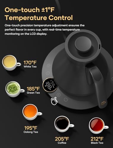 Cocinare Gooseneck Electric Kettle With Temperature Control - Image 3