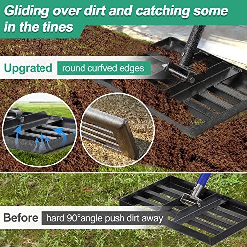 COCONUT Lawn Leveling Rake With Adjustable Handle - Image 3