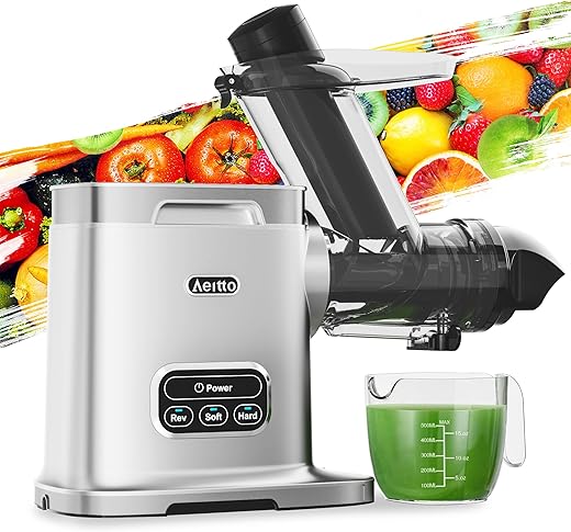 Aeitto Cold Press Juicer, Wide Chute, Large Capacity