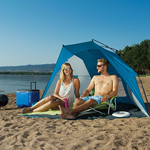 Coleman Shoreline Instant Beach Shade Tent, Blue - Image 2