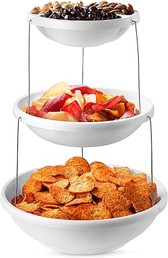 Masirs Collapsible 3-Tier Bowl: Decorative Design