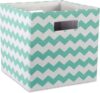 DII Collapsible Chevron Aqua Storage Cube