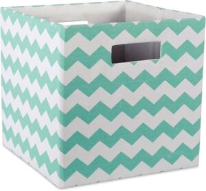DII Collapsible Chevron Aqua Storage Cube