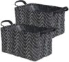 DII Collapsible Chevron Laundry Bins, Medium