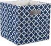 DII Collapsible Fabric Storage Container, Lattice Blue