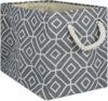 DII Collapsible Polyester Storage Bin, Gray
