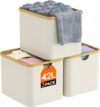 Lifewit Collapsible Storage Bin With Bamboo Handles