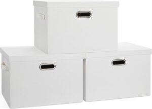 Graciadeco Collapsible Storage Bins With Lids 3-Pack