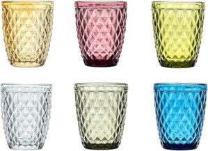 XKXKKE Colorful Cute Drinking Glasses Set