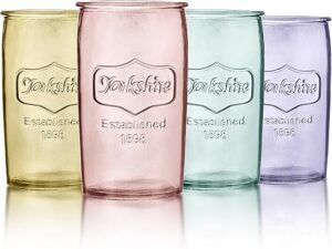 kitchentoolz Colorful Mason Drinking Glasses Set